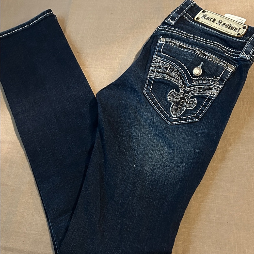 Rock Revival Women's Dark Blue Straight Jeans